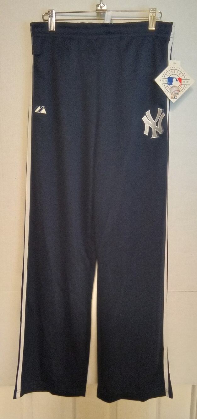 New York Yankees Majestic Navy Blue Embroidered Logo Sweatpants Youth Size 14/16